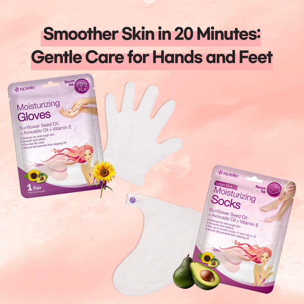Epielle hand mask avocado oil detail highlights nourishing components
