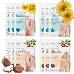 Epielle hand mask gloves packaging display for at-home hydration and pampering