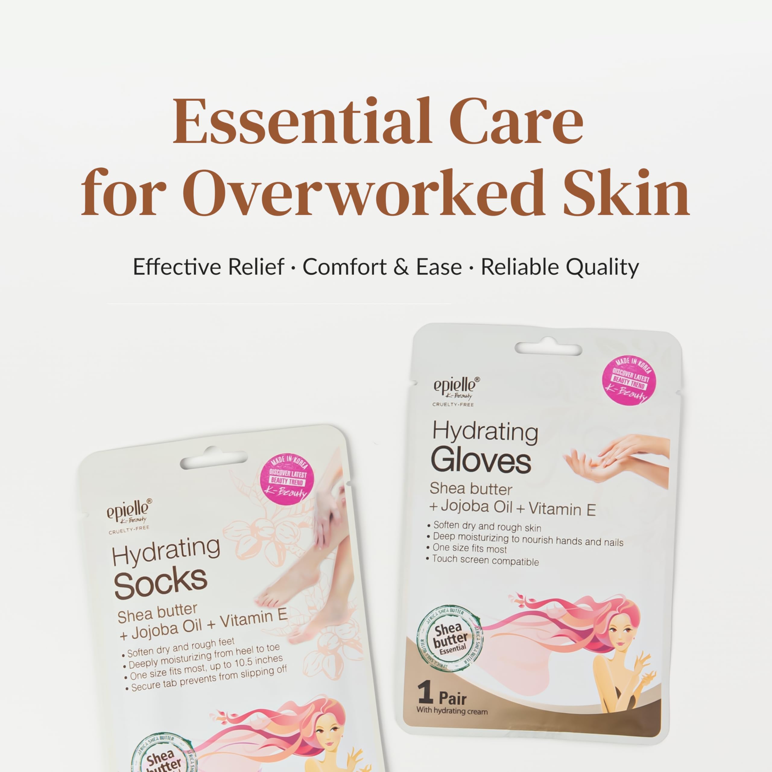 Epielle Hydrating Foot Mask worn as socks during daily activities.