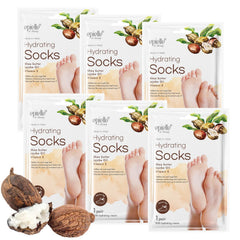 Epielle Hydrating Foot Mask packaging showing six-pair box for foot care