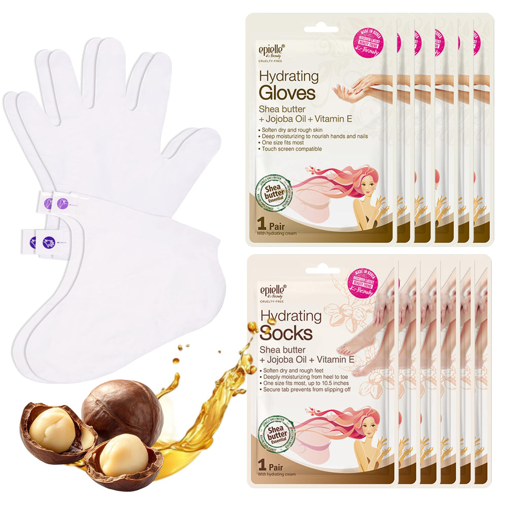 Epielle hydrating foot sock pack ready for pampering, boosts moisture for soft, comfortable feet.