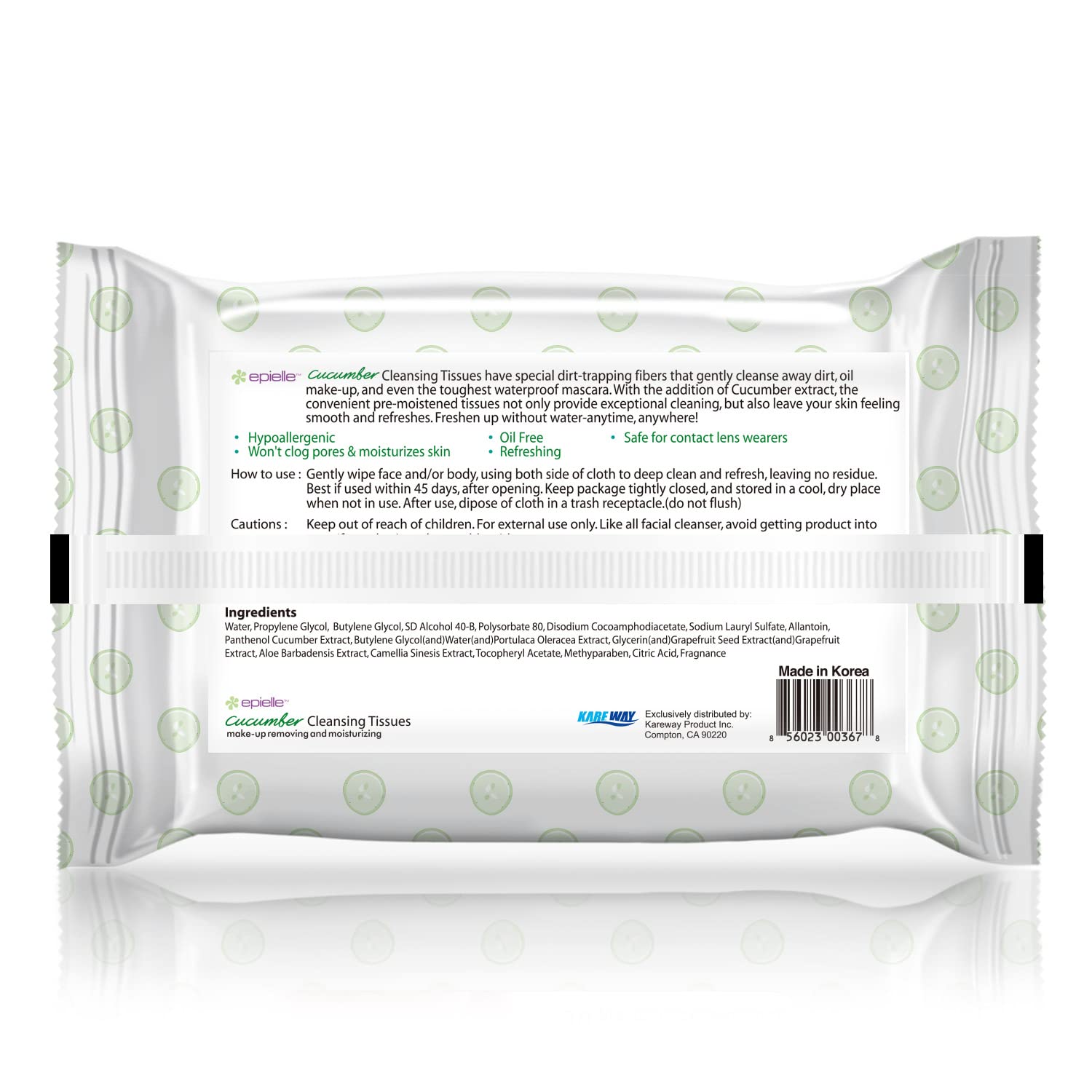Epielle makeup remover wipes 60 wipes per pack showing value and convenience