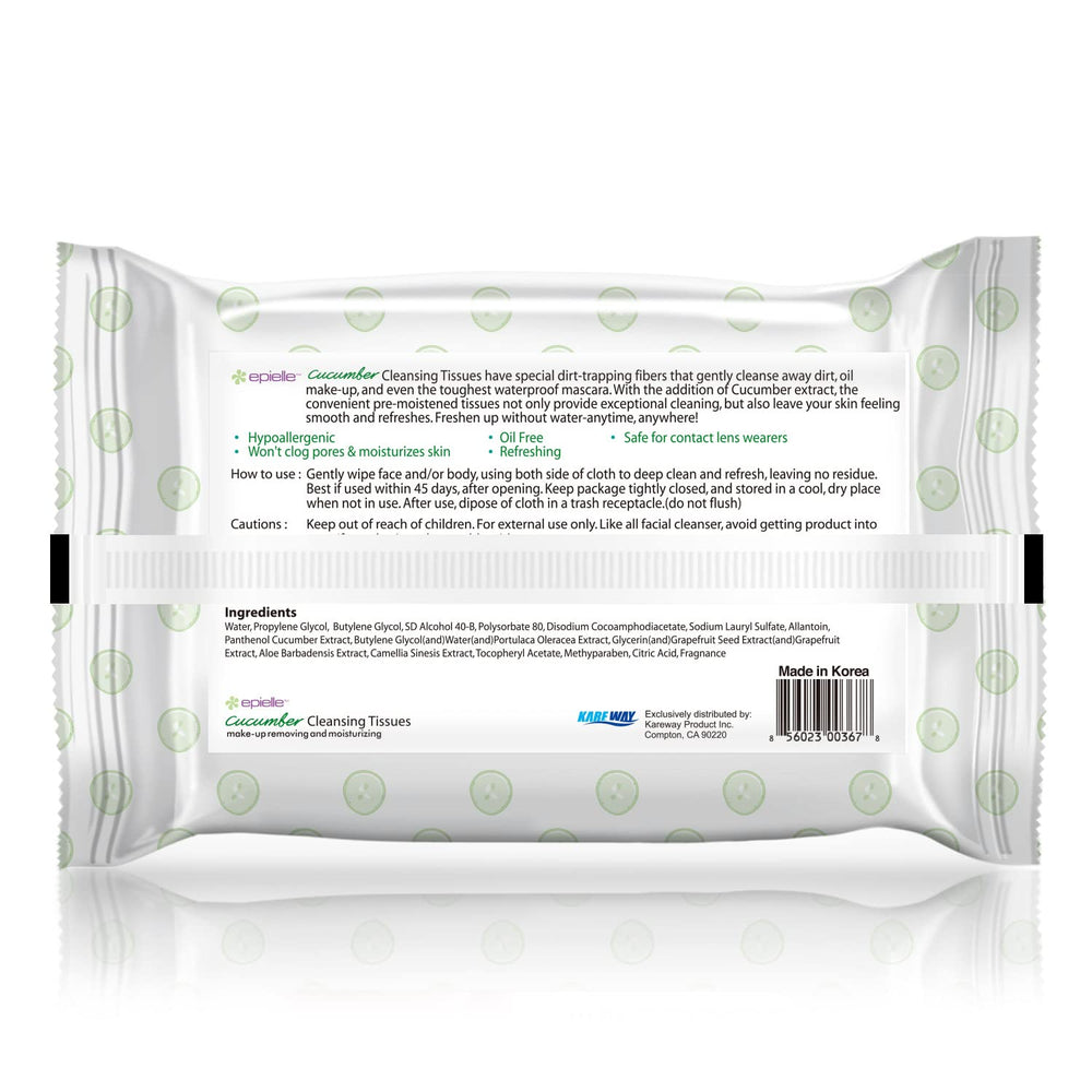 Epielle makeup remover wipes 60 wipes per pack showing value and convenience
