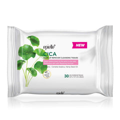 Epielle makeup remover wipes showing waterproof mascara removal for complete cleansing.