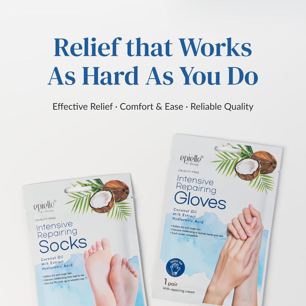 Epielle moisturizing gloves captured for self-care routines and relaxation.