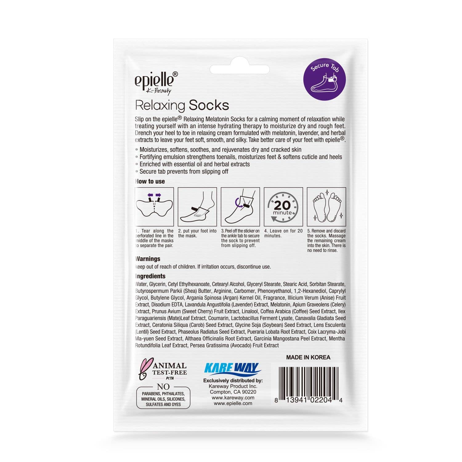 Epielle Relaxing Foot Mask Korean skincare innovation brings premium at-home spa quality