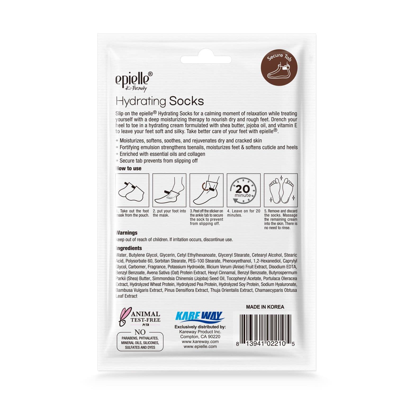 Epielle stockings tube image reveals easy, mess-free at-home treatment for dry skin