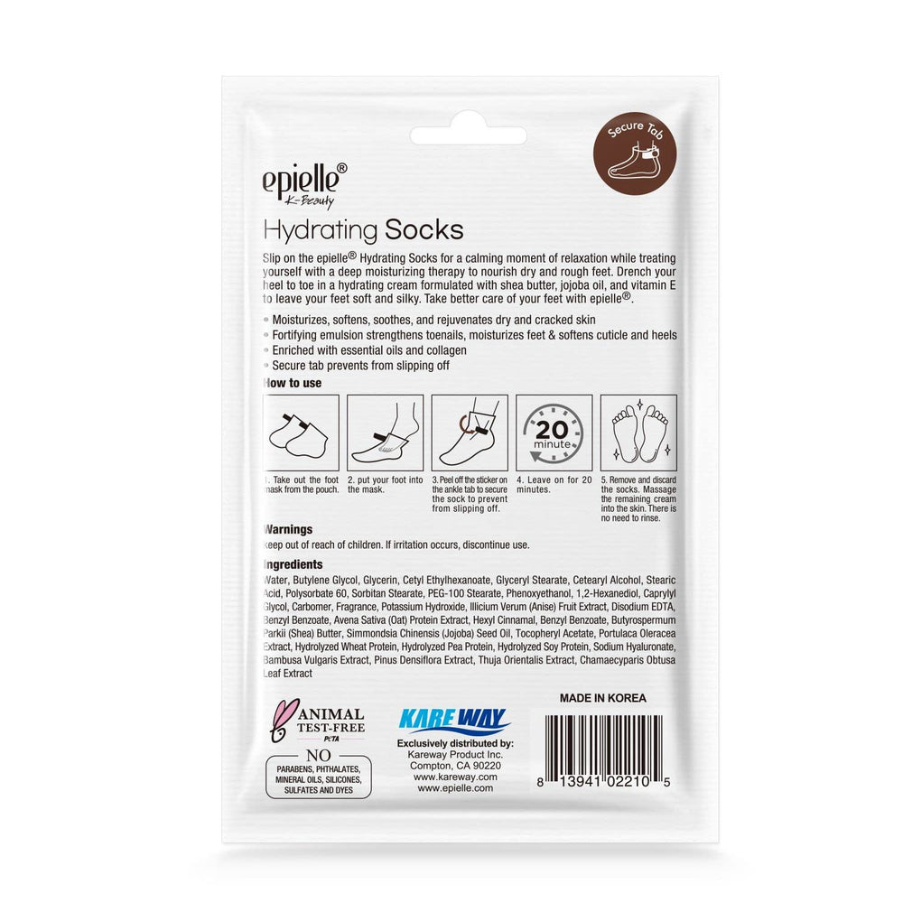 Epielle stockings tube image reveals easy, mess-free at-home treatment for dry skin