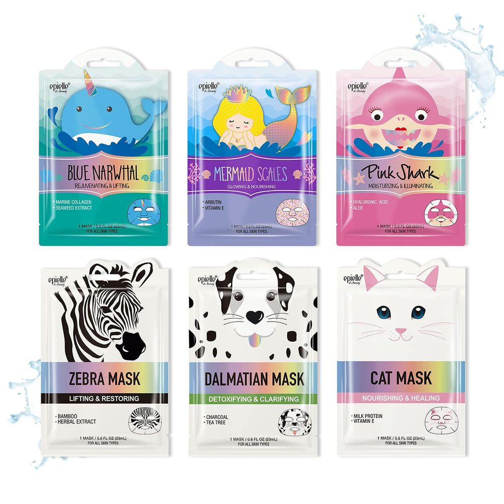 Epielle Wave Blue Narwhal Mask lifts and hydrates for a smoother complexion