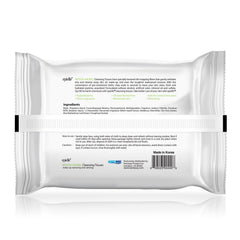Epielle Witch Hazel wipes in use gently cleans makeup and oil.