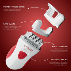 Epilady Legend 4 features 20 tweezers for thorough hair removal.