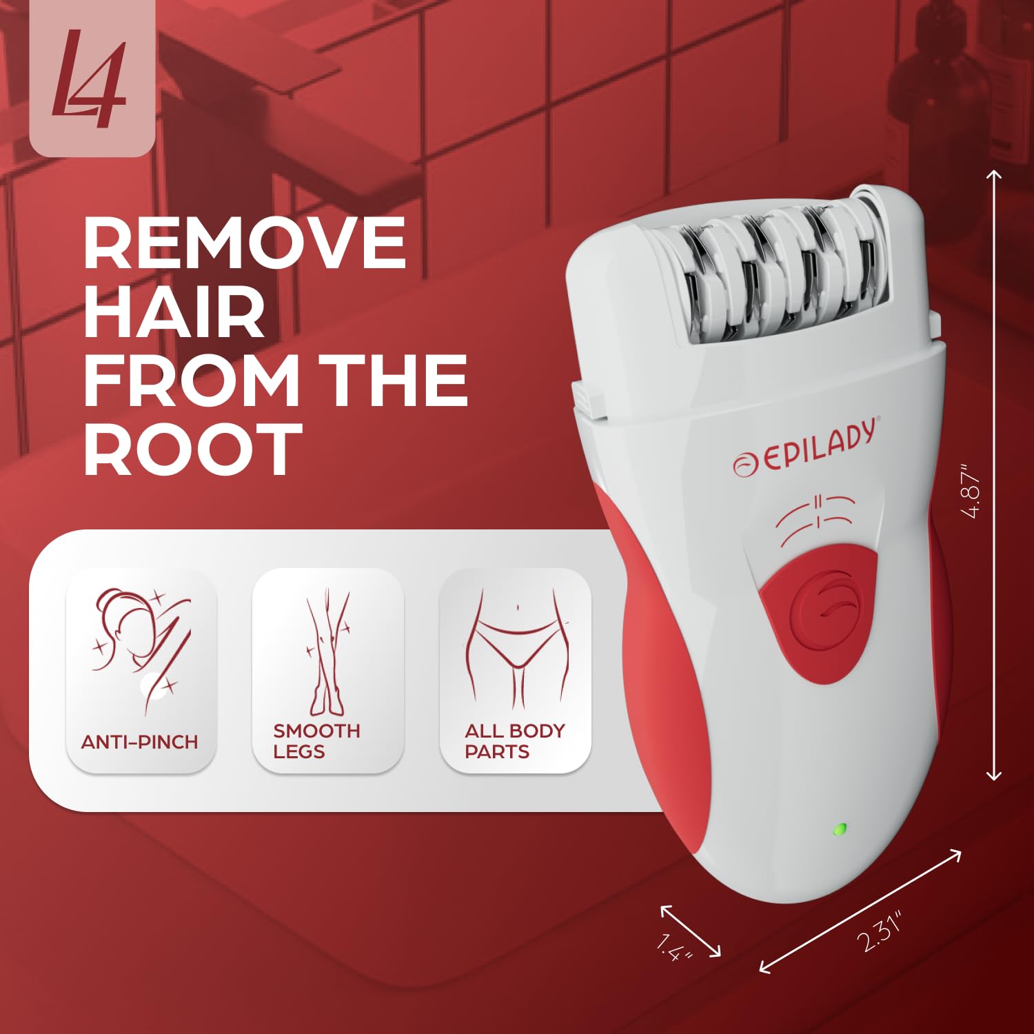 Epilady Legend 4 two-speed system enables precision or faster full-body epilation.