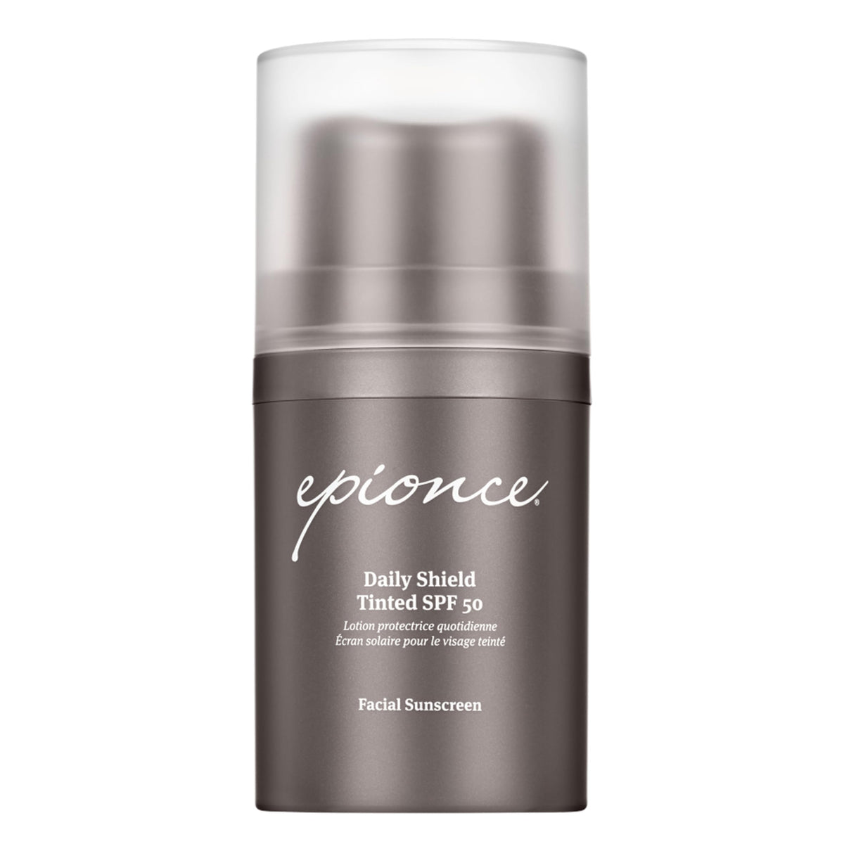 Epionce Daily Shield Tinted SPF 50 application on the skin for even coverage.