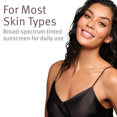 Epionce Daily Shield Tinted SPF 50 showing natural glow on the skin.
