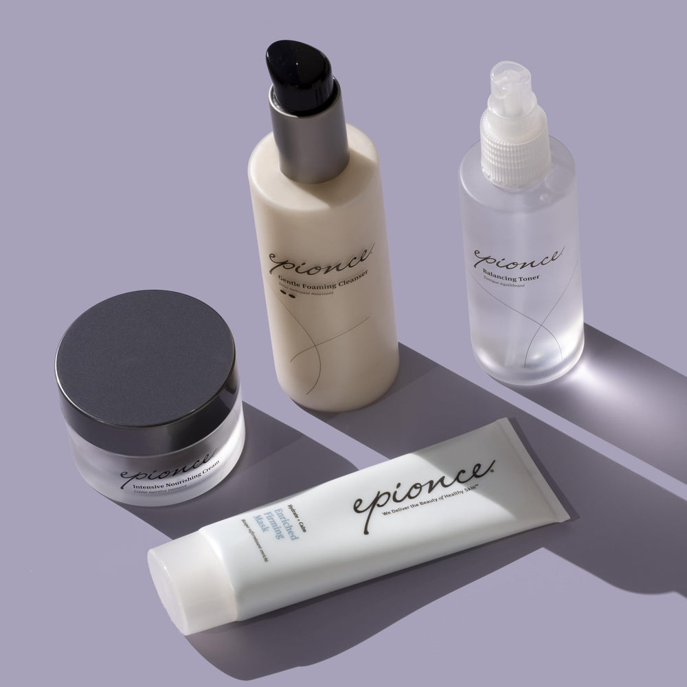 Epionce Enriched Firming Mask finished look with hydrated, calm skin appearance.
