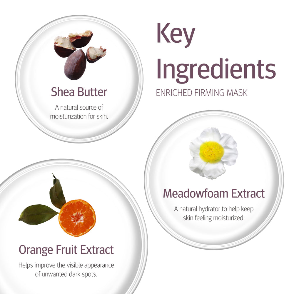 Epionce Enriched Firming Mask glycerin ingredient highlights surface moisture.