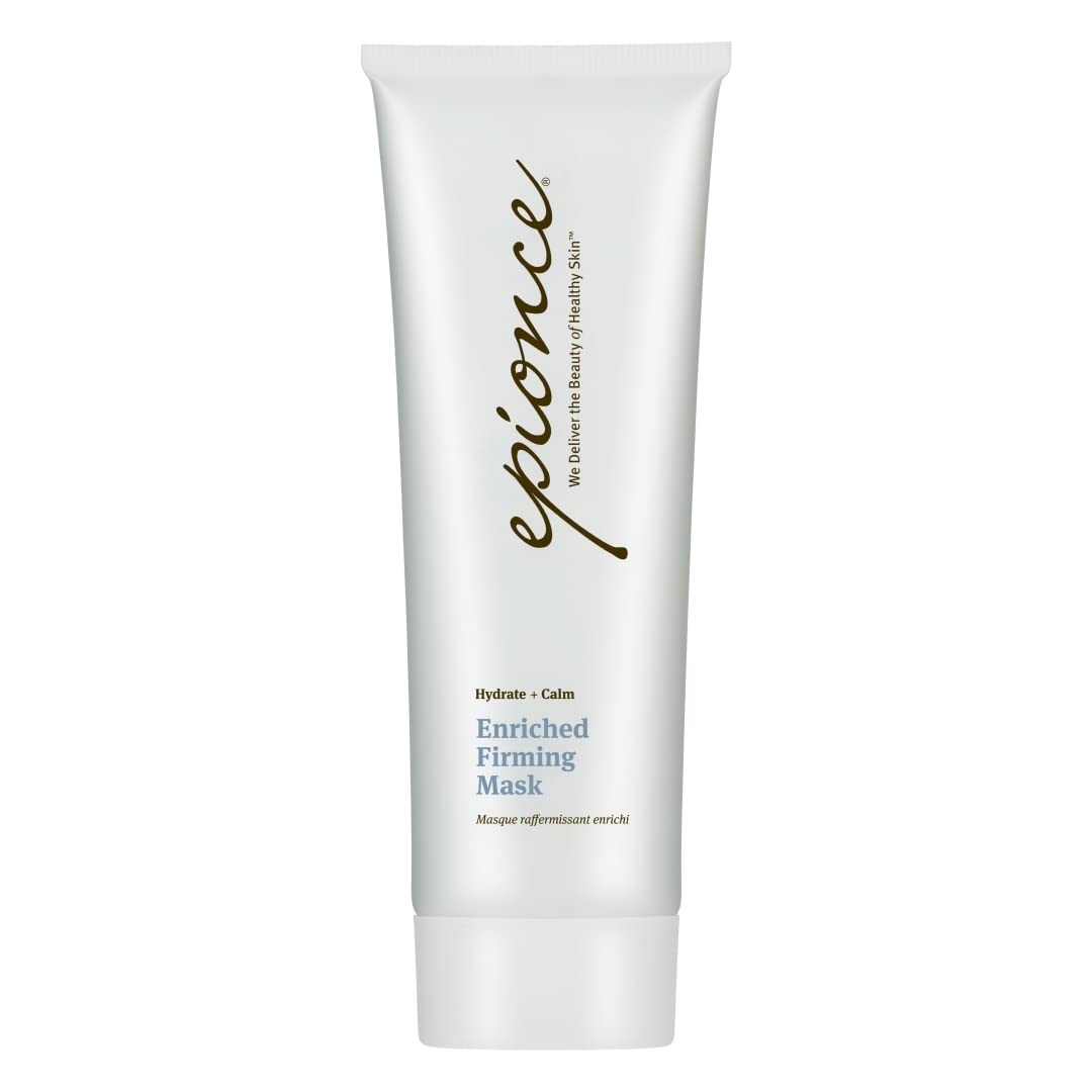 Epionce Enriched Firming Mask jar close-up showing creamy hydration for all skin types.