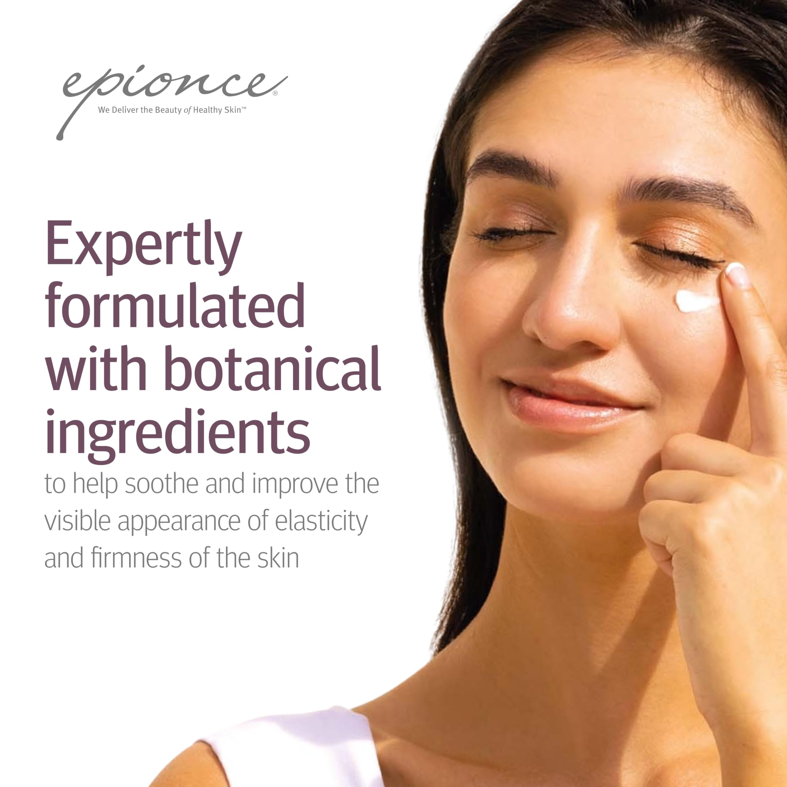 Epionce Enriched Firming Mask texture detail showing creamy, silky consistency.