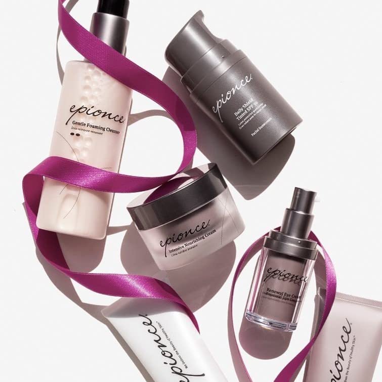 Epionce Gentle Foaming Cleanser dermatologist-inspired skincare routine example.