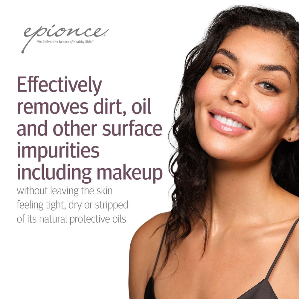 Epionce Gentle Foaming Cleanser paired with toner in soothing regimen.