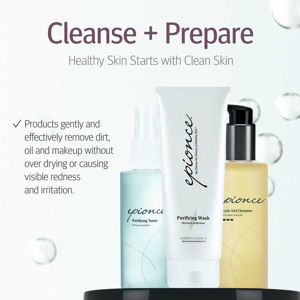 Epionce Gentle Foaming Cleanser after-use skin feeling-soft and refreshed.
