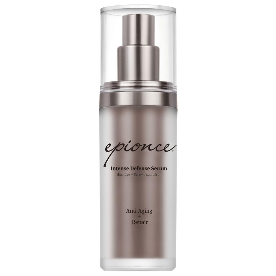 Epionce Intense Defense Serum bottle closeup for hydration-ready application.
