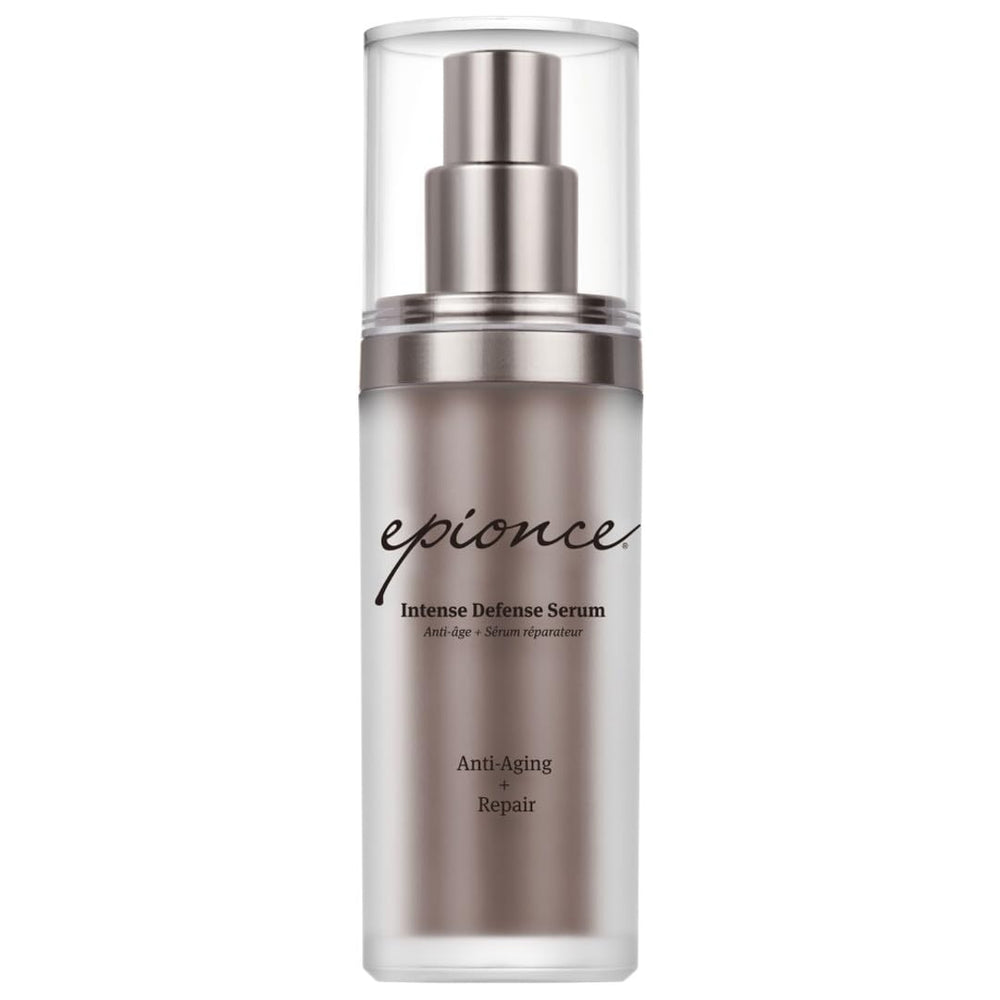 Epionce Intense Defense Serum bottle closeup for hydration-ready application.