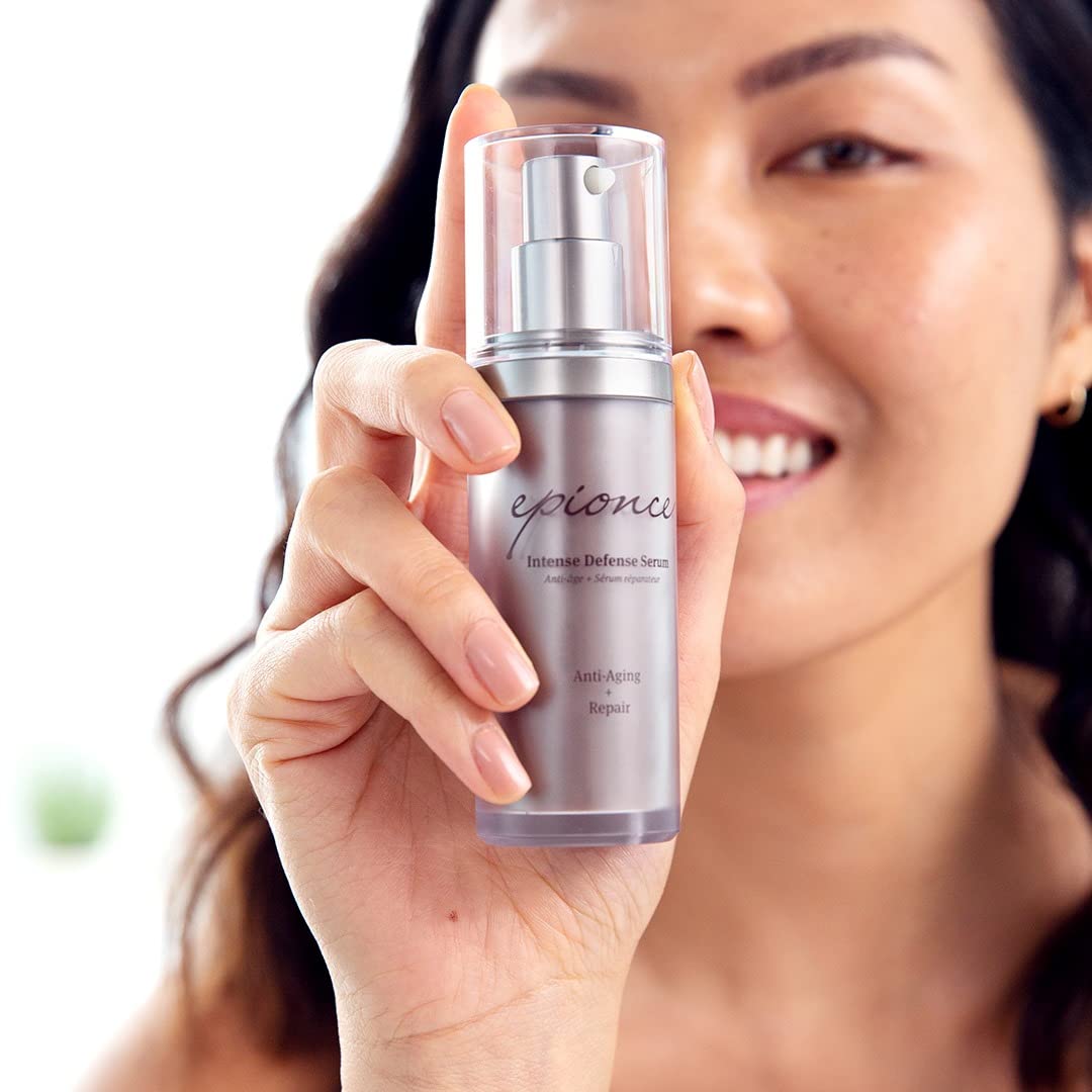 Epionce Intense Defense Serum packaging and label convey physician-strength skincare.