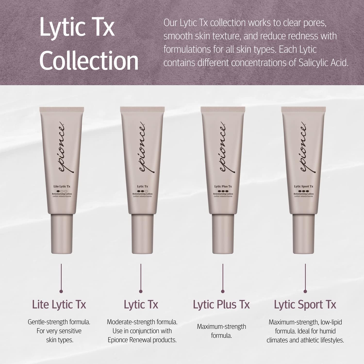 Epionce Lite Lytic Tx cleansing pores with gentle exfoliation.