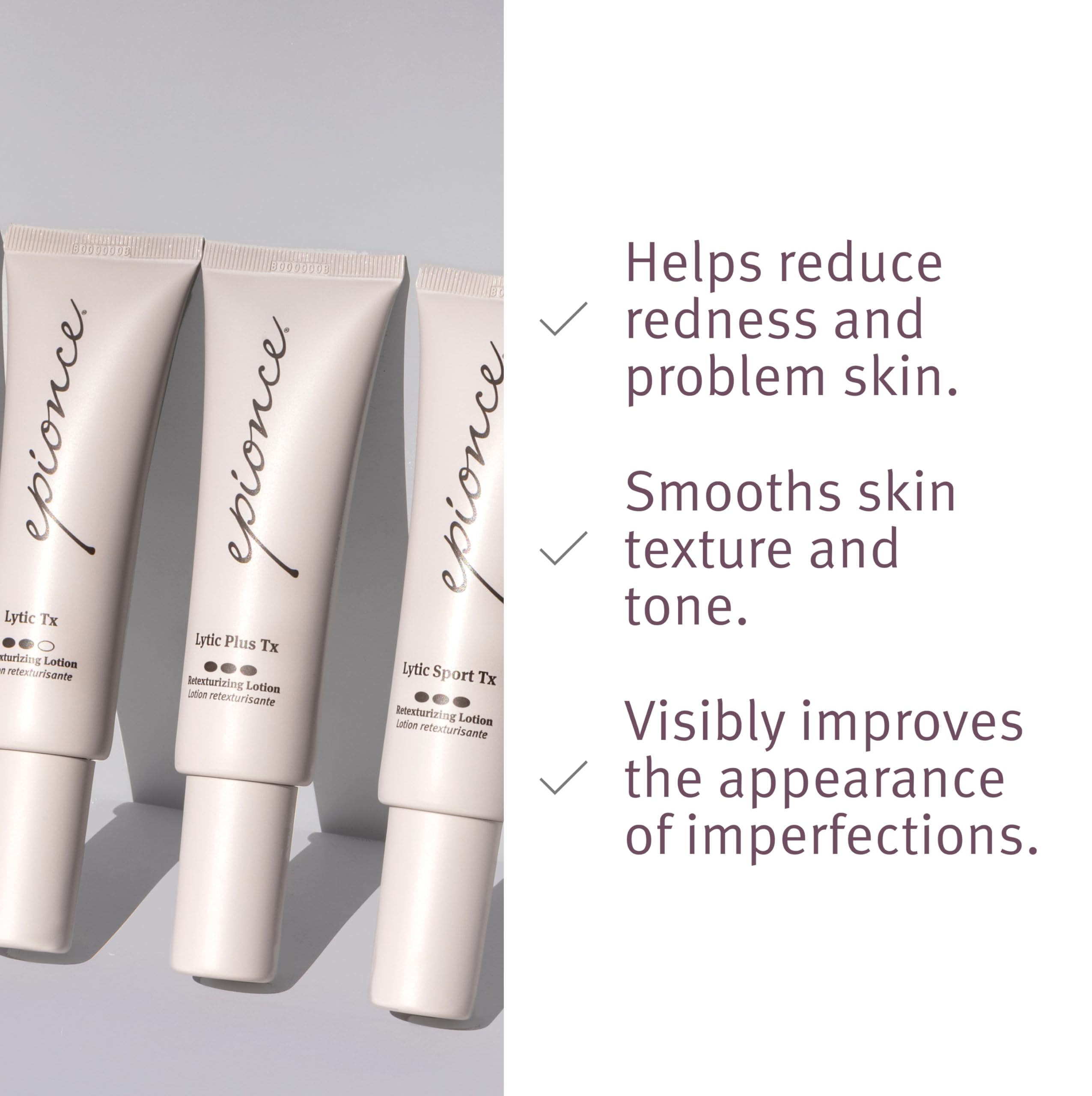 Epionce Lytic Plus Tx applied to clean skin during morning routine