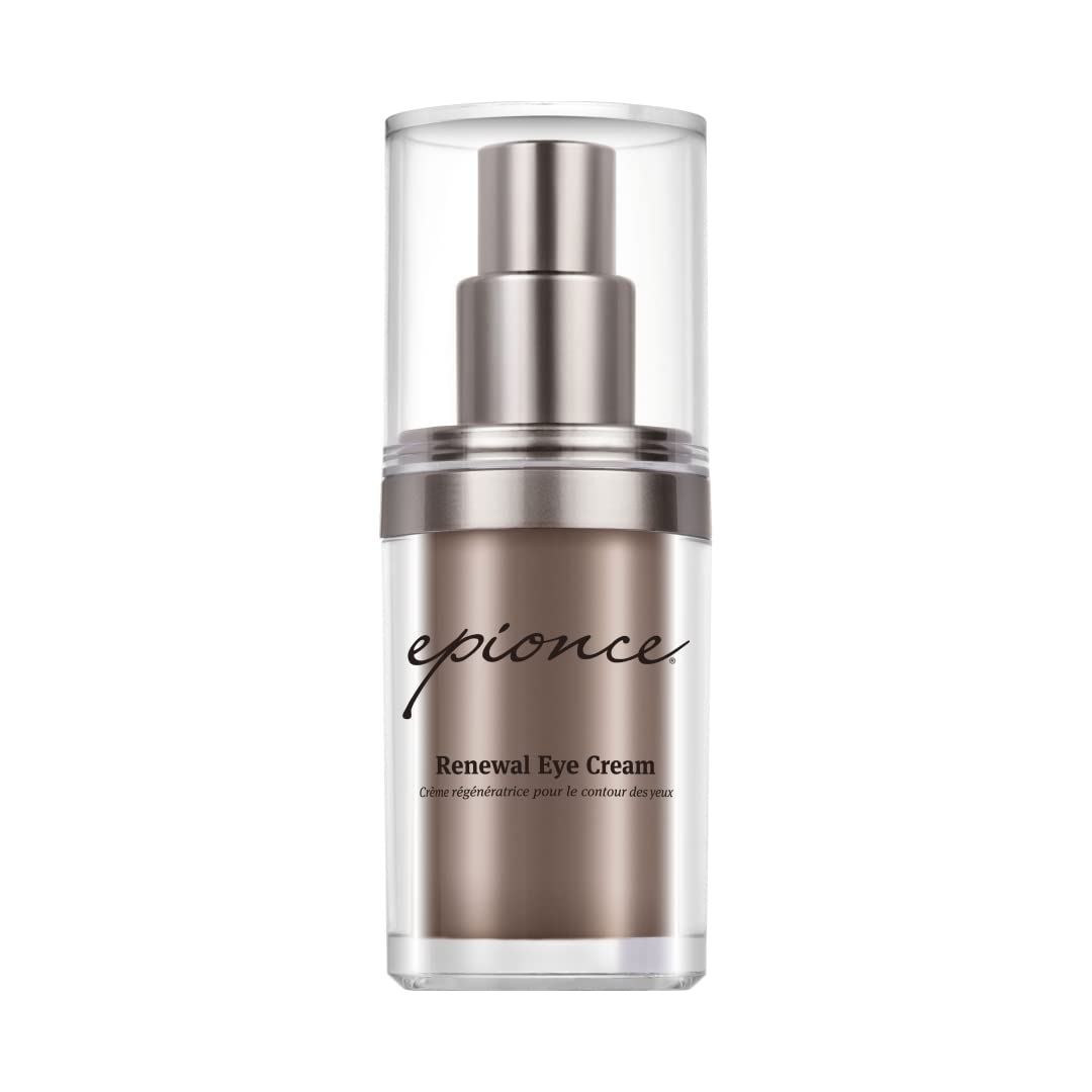 Epionce Renewal Eye Cream tube close-up highlighting hydration-ready formula.