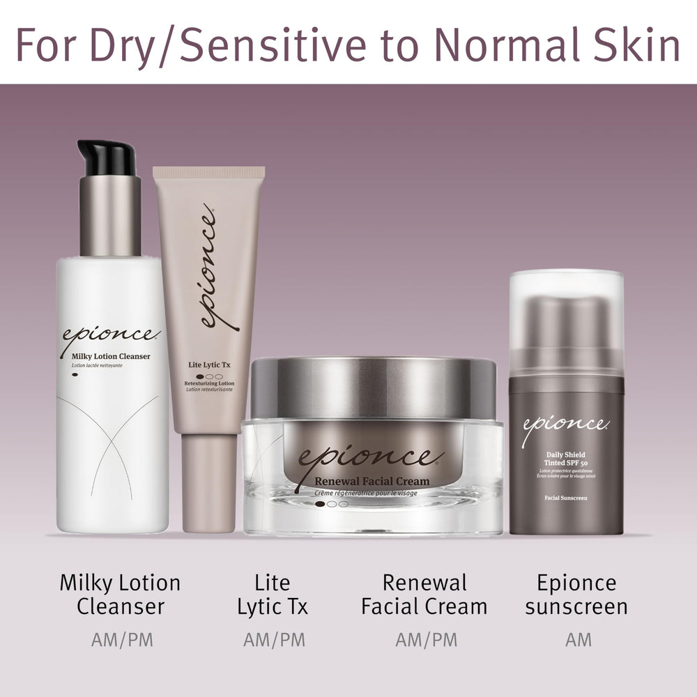 Epionce Renewal Facial Cream dispense action hints at easy daily use