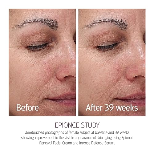 Epionce Renewal Facial Cream morning use provides lasting moisture under makeup