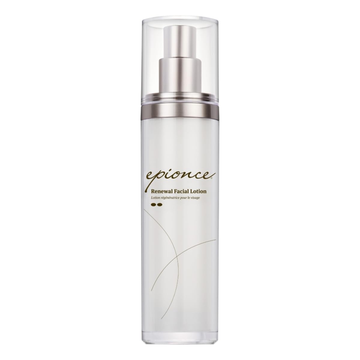 Epionce Renewal Facial Lotion bottle shows lightweight hydration for normal to combination skin