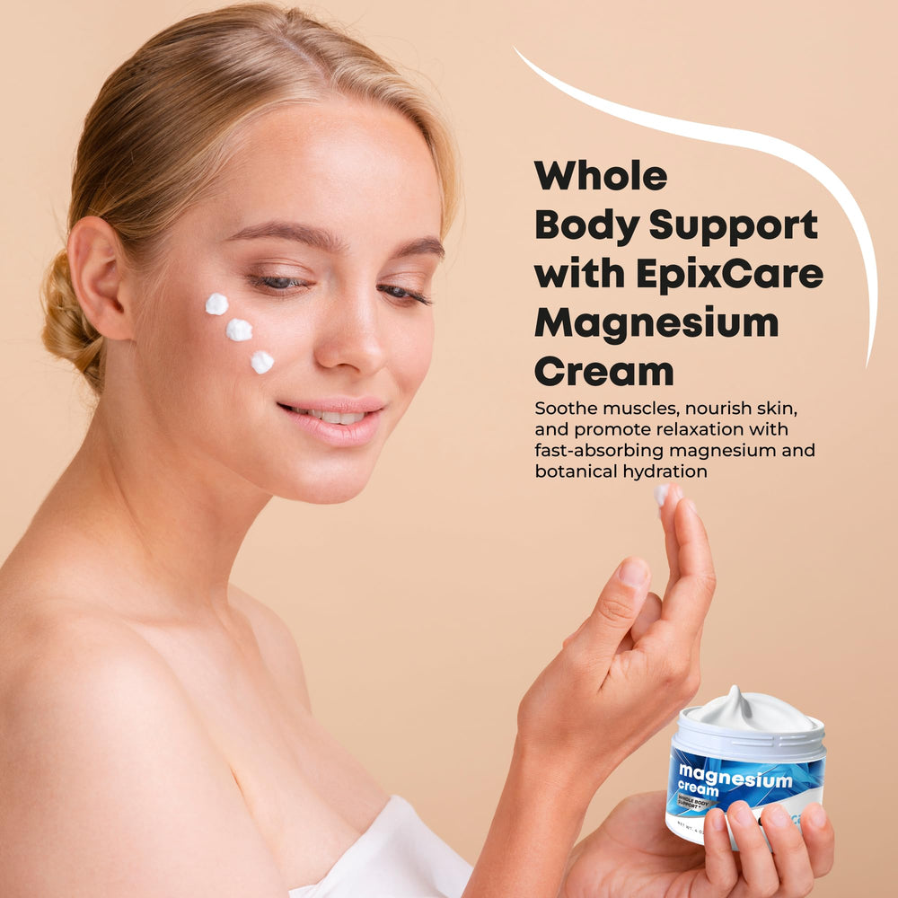 EpixCare Magnesium Cream texture-hydration emphasizes deep skin hydration with natural butters.
