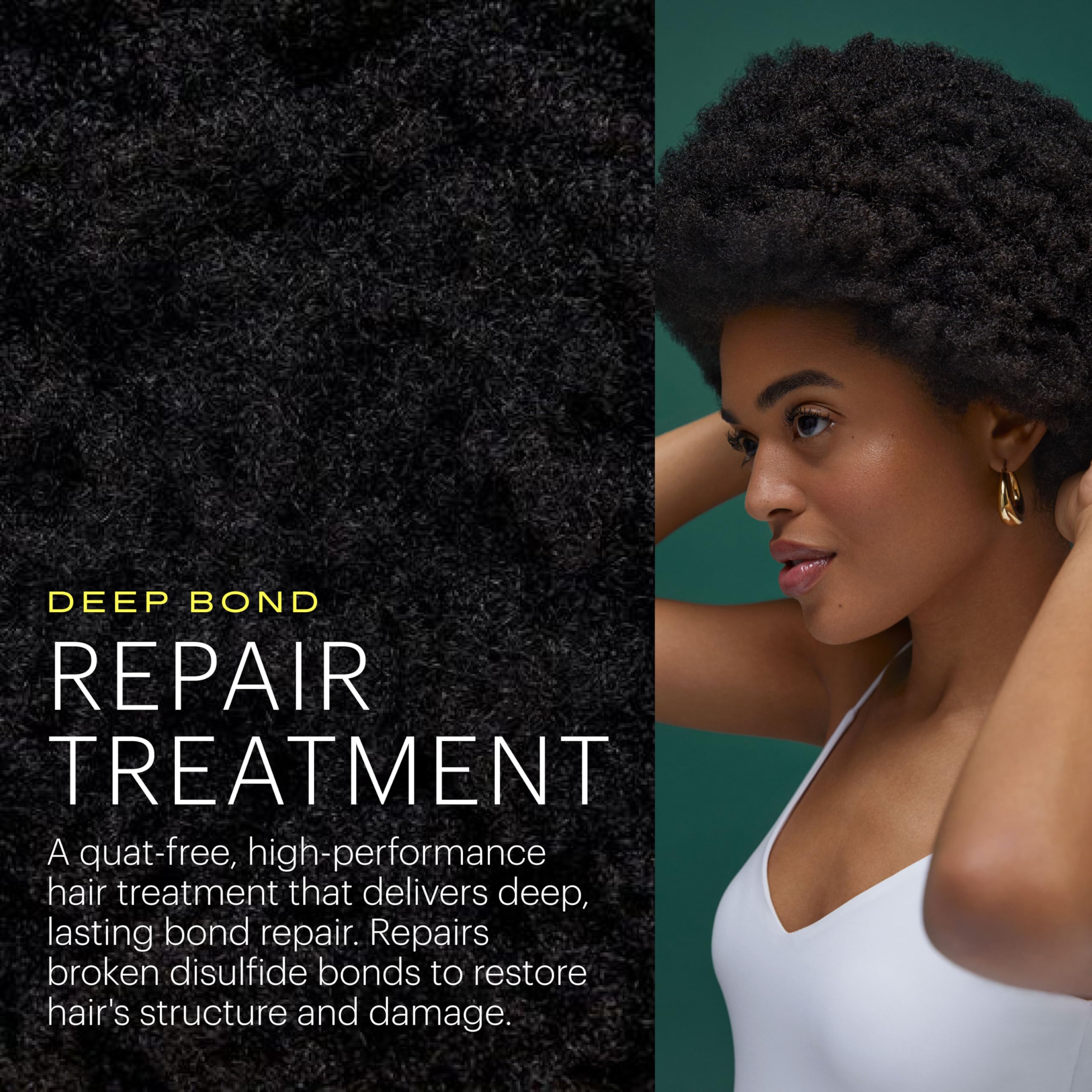 epres Bond Repair Treatment Starter bottle close-up highlights potential bond repair for damaged hair.