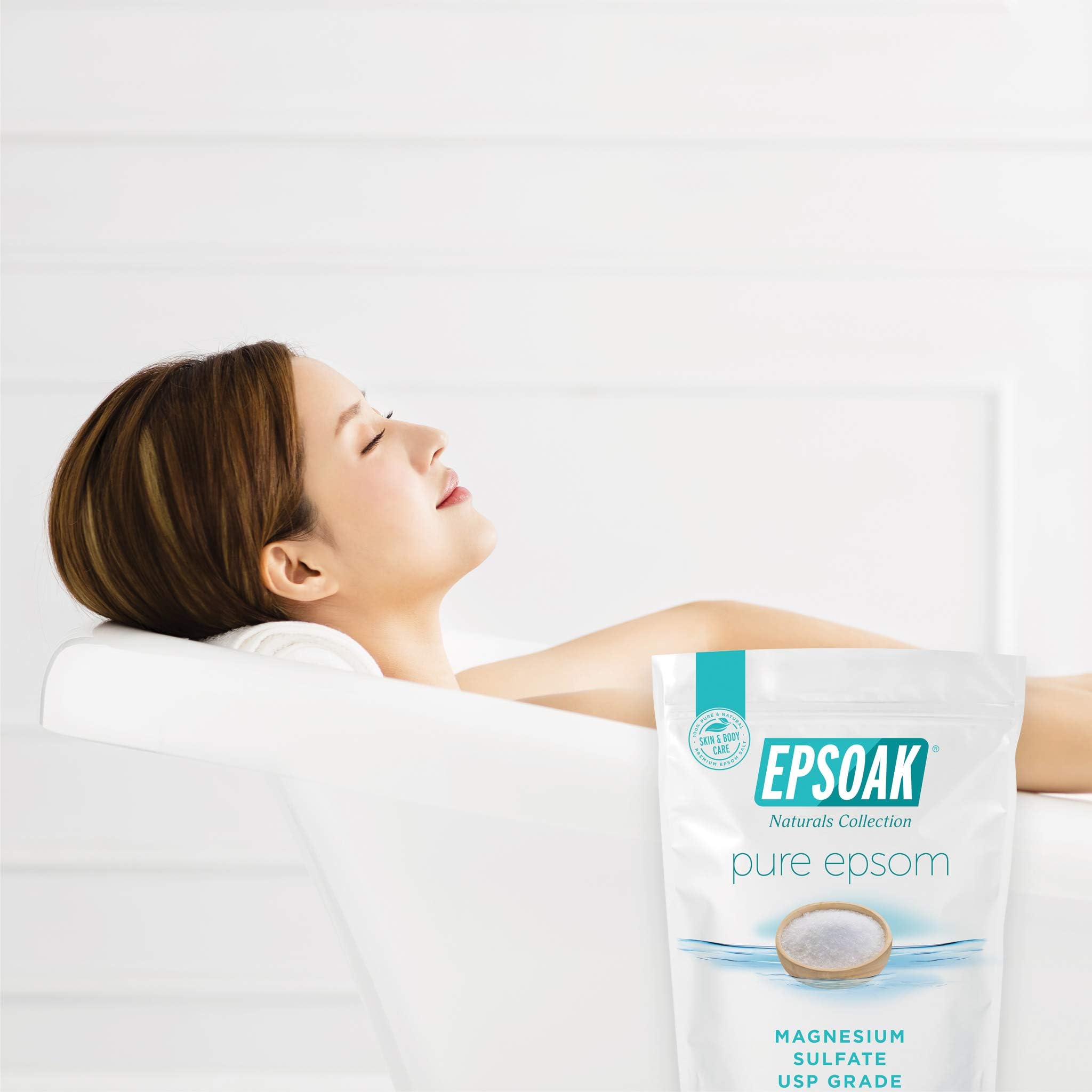 Epsoak bath-foot spa solution ready for quick, relaxing soaks at home