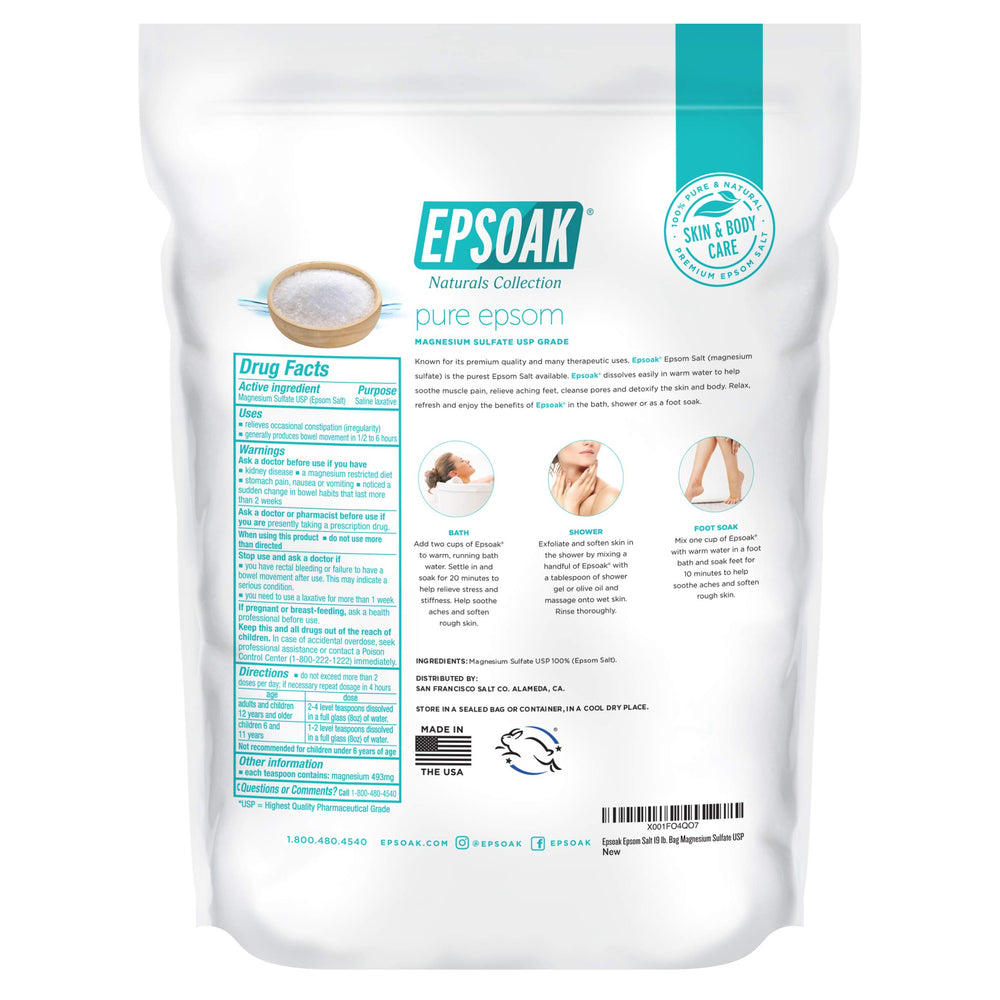 Epsoak cruelty-free certified seal on bag