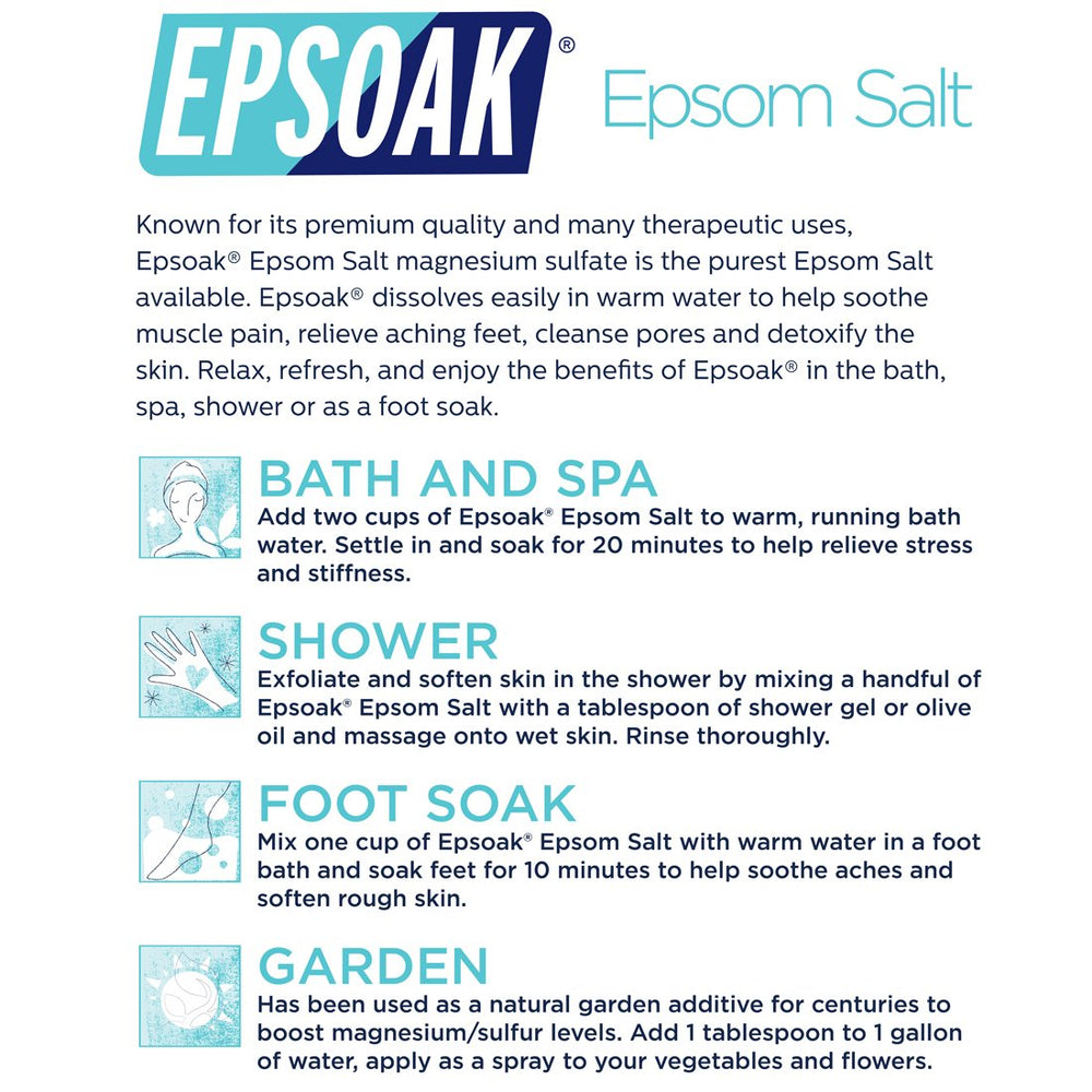 Epsoak Epsom salt for plant care, magnesium boost for gardens