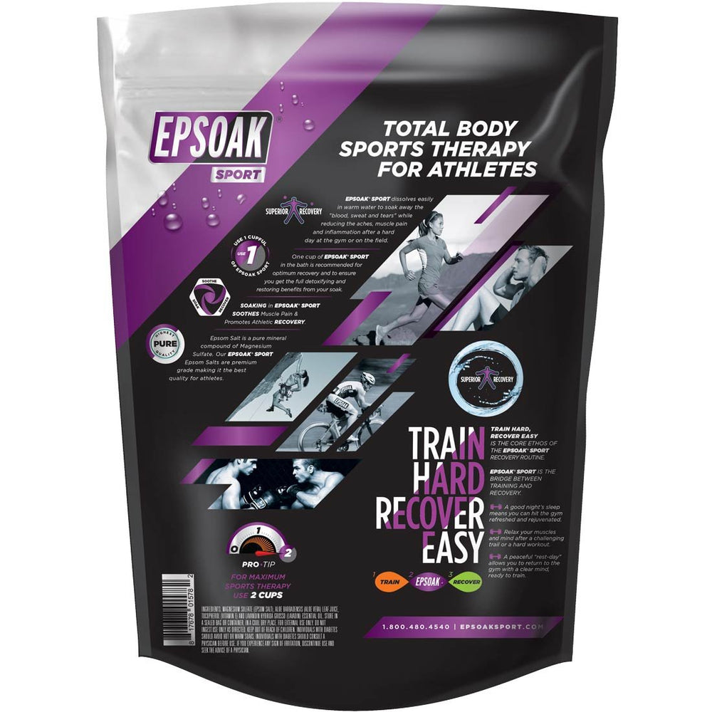 Epsoak Sport athlete recovery scene with calm, refreshed muscles.