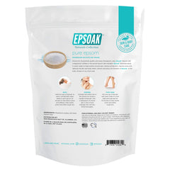 Epsoak USP pharmaceutical-grade epsom salt highlighting purity and reliable results