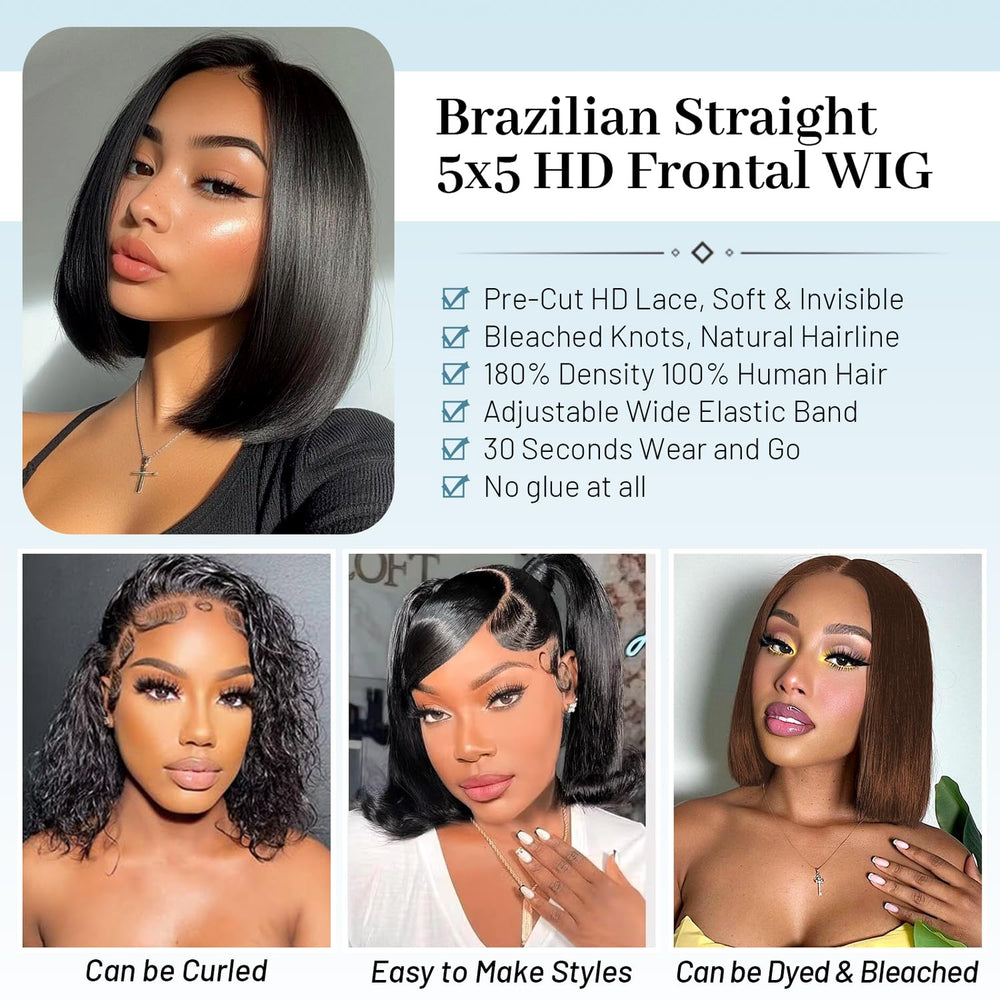EQ DUOUPA glueless wig worn on model demonstrates easy wear without glue