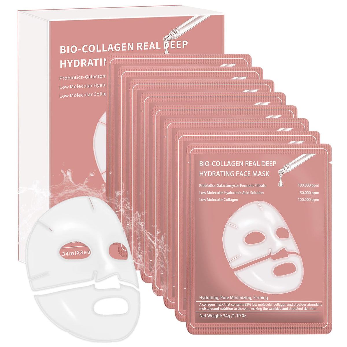Eqimznv collagen real deep mask pack delivers deep overnight hydration for supple skin.