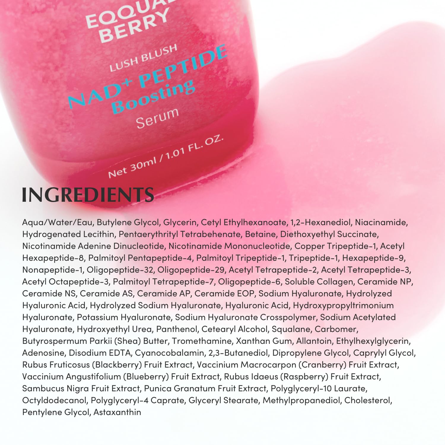 EQQUALBERRY packaging box and tube demonstrates premium skincare routine