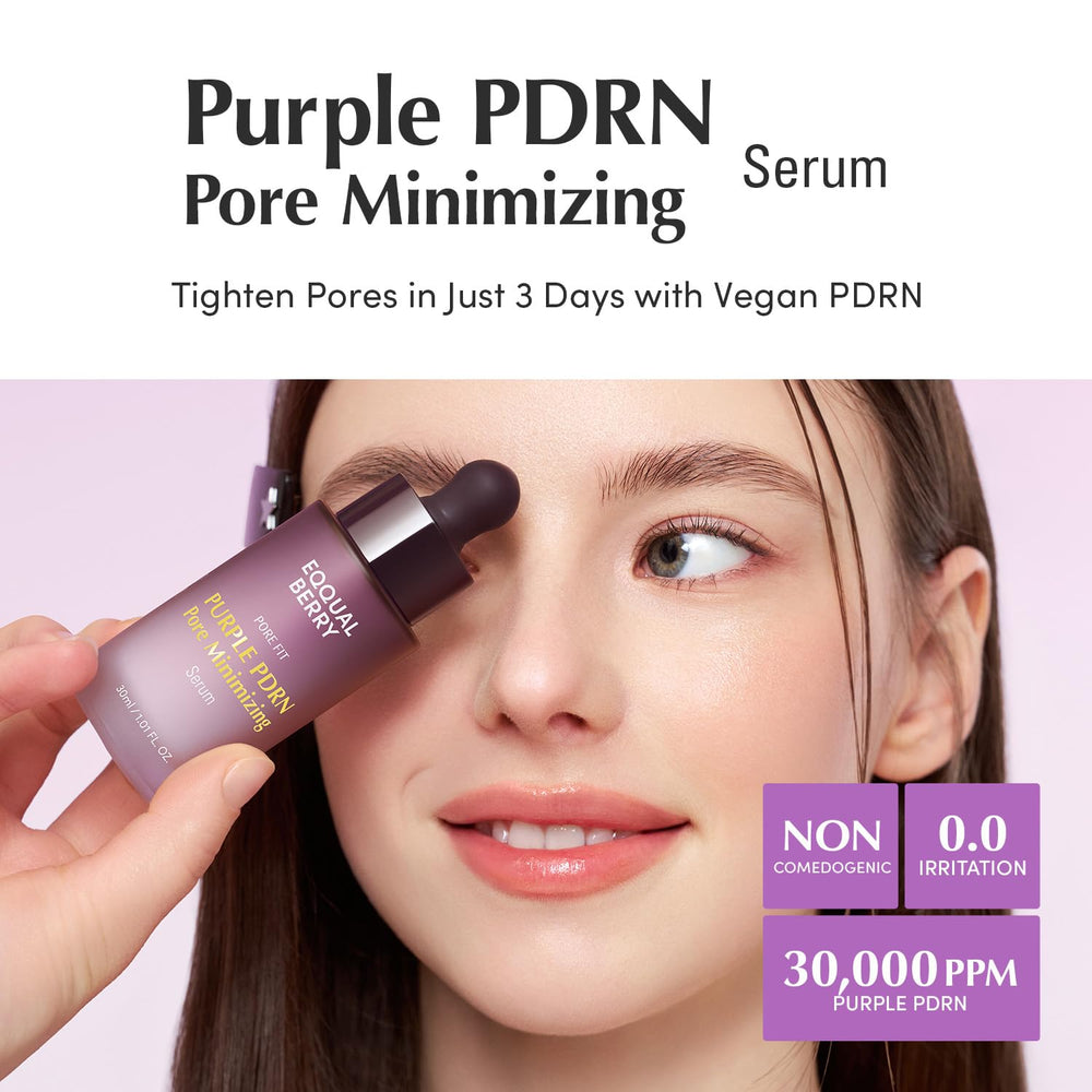 EQQUALBERRY Purple Rice visual highlighting antioxidant-rich pore-firming action