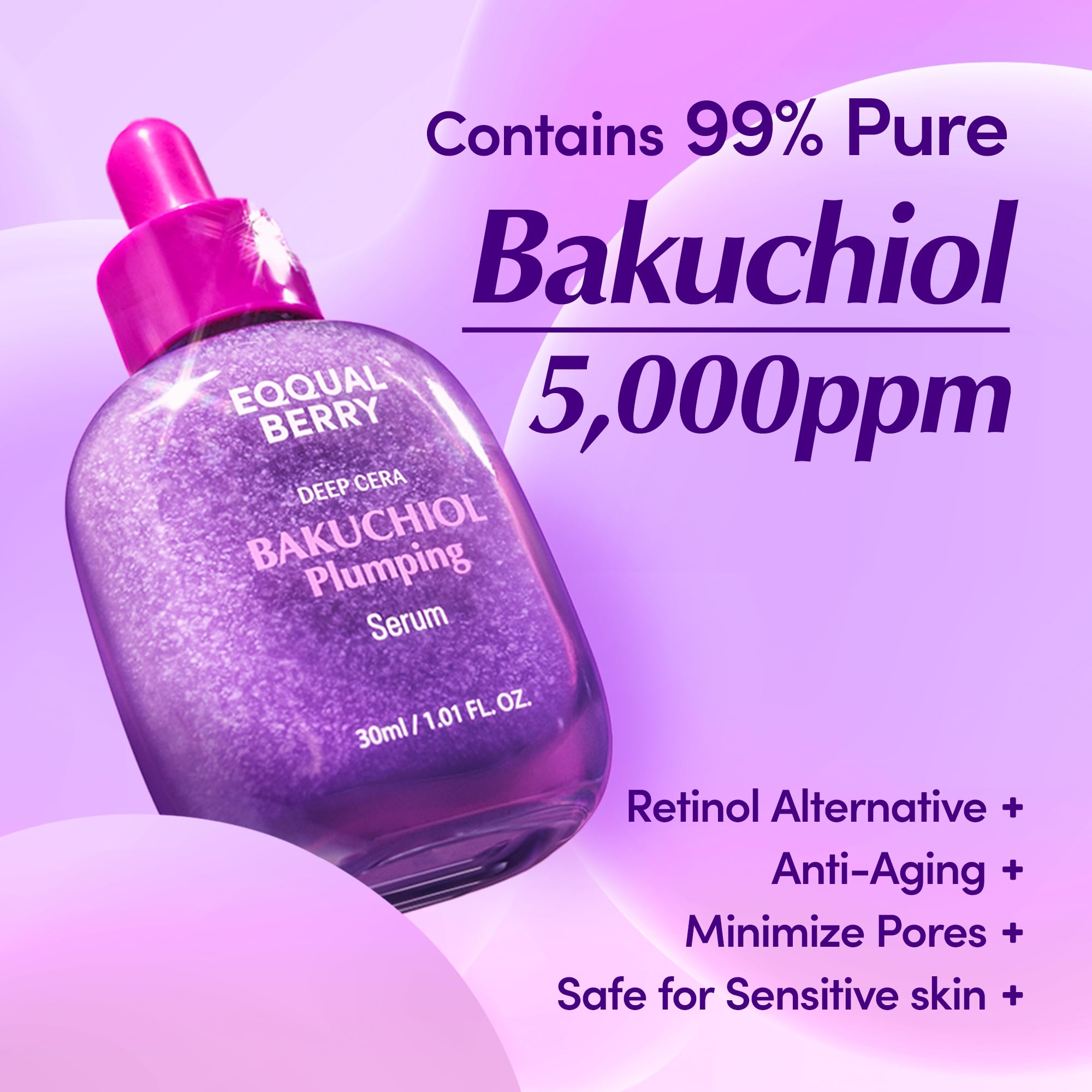 EQQUALBERRY serum texture being applied for quick hydration.