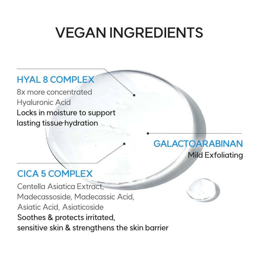 eqqualberry Swimming Pool Toner Pads centella asiatica extract scene conveys soothing calm for sensitive skin.