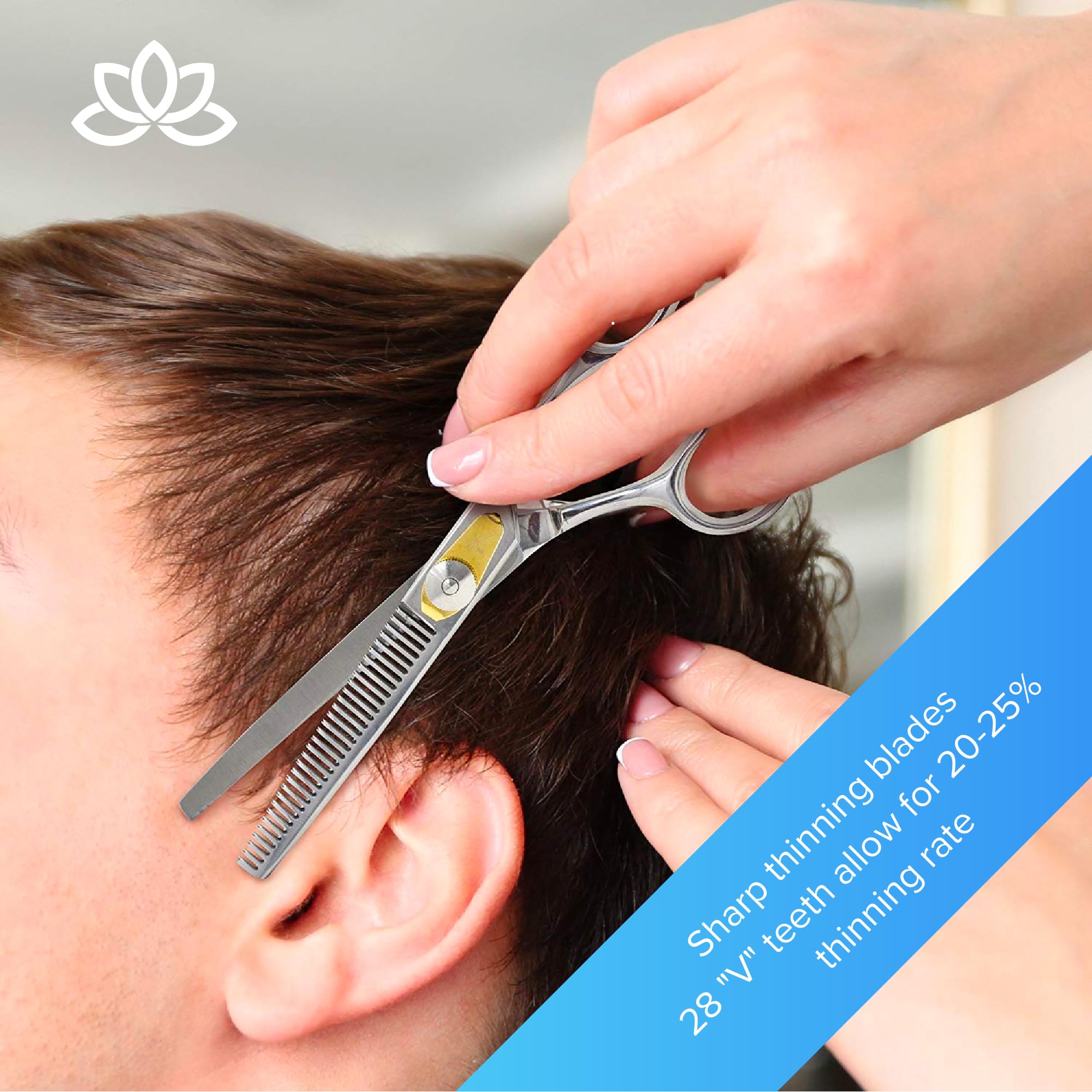 Equinox International 6.5-inch scissors in action deliver versatile, safe use for all ages.