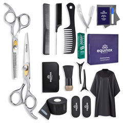 Equinox International Pro Barber Kit cutting scissors provide precise, professional styling.