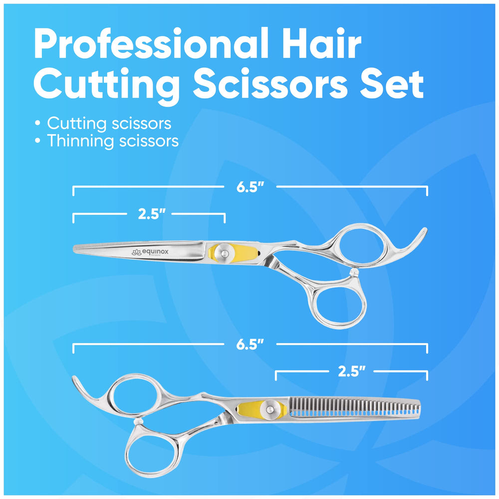 Equinox Razor Edge thinning scissors close-up for texture and volume control